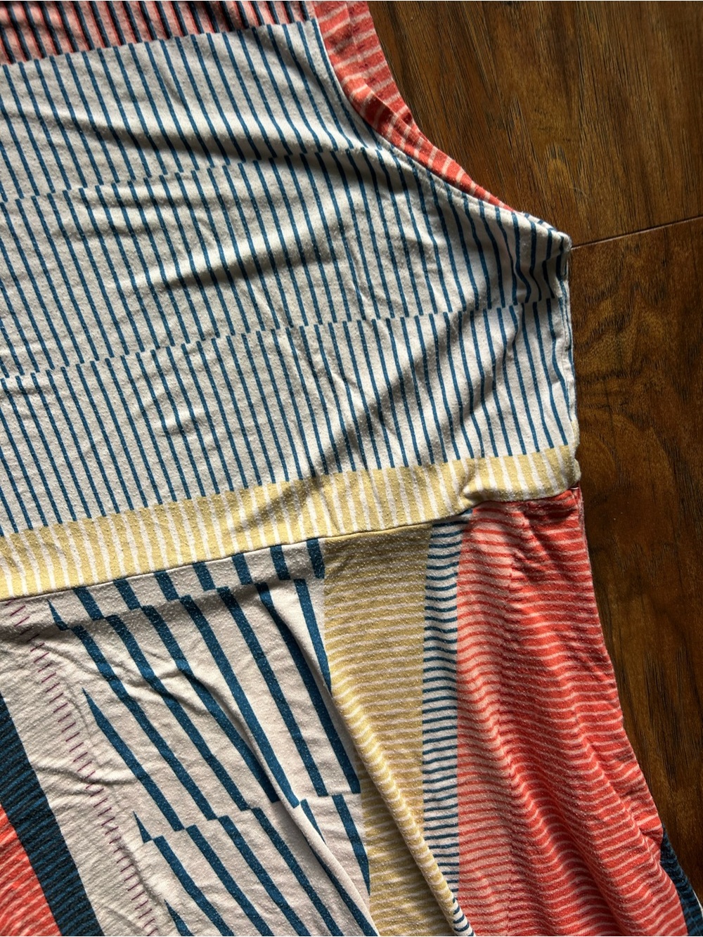 Maeve Anthropologie Cleary Striped Sleeveless Jersey Midi Dress Multicolor XL - Picture 6 of 7